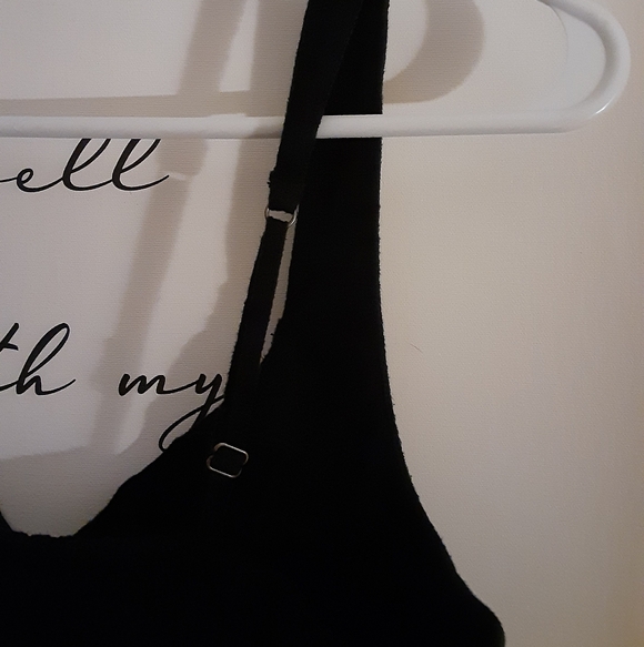 Abercrombie & Fitch Black Corset Style Linen Blend Crop Top Tank - Picture 3 of 9